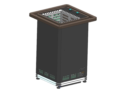 Neue quadratische Bio-Sauna-Heizung